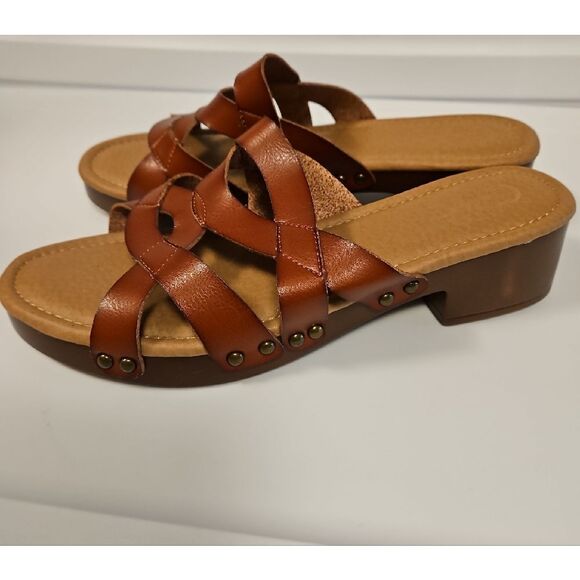 Comfotr 1846 Women's Brown Strappy Sandals sz11 - Picture 4 of 6